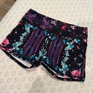 Fabletics Compression Short- Paint Splatter Print